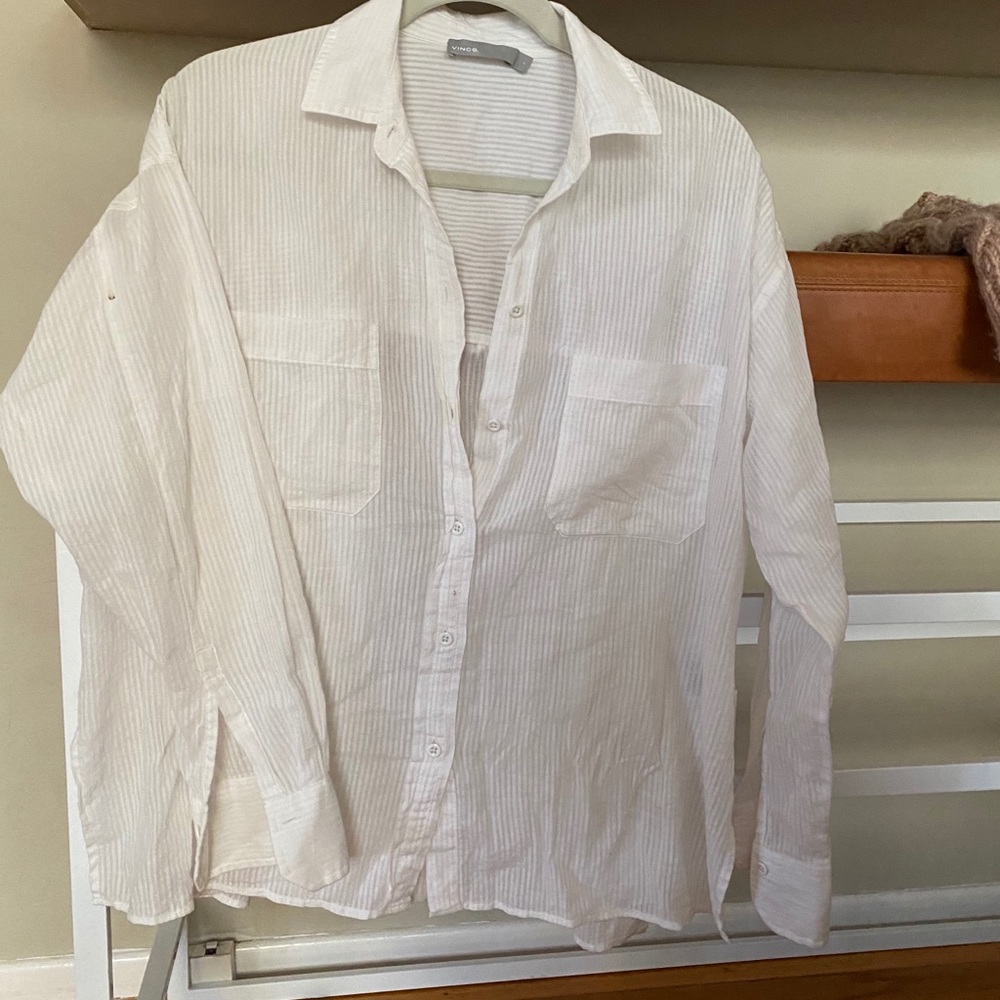 White pinstripe tunic